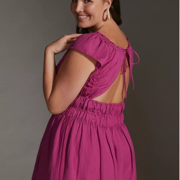Anthropologie Smocked-Waist Mini Dress - Picture 3 of 9